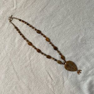 Brown and Tan Natural Stone necklace